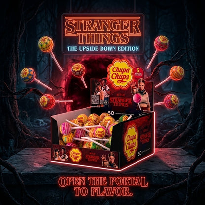 Chupa Chups Stranger Things Lollipops 10g x 50 | Assorted Flavours