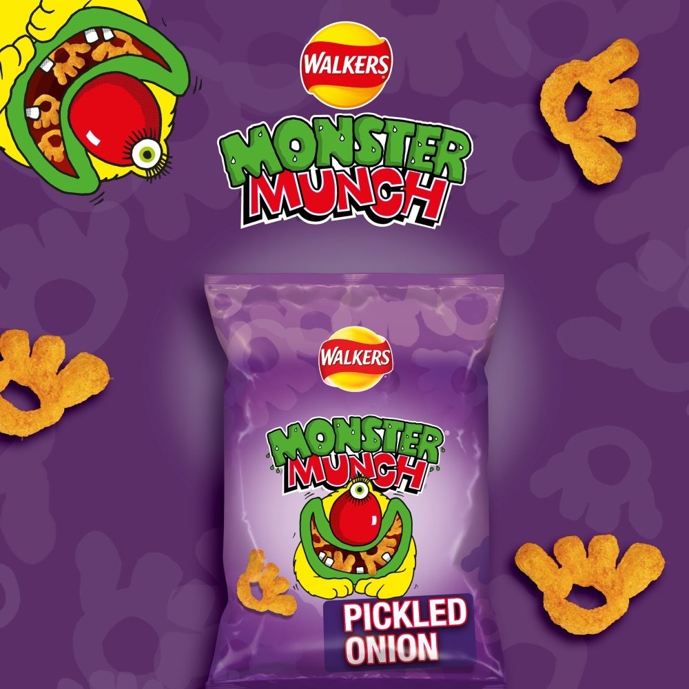 Walkers Monster Munch Grab Bag Crisps 40g x 35 | 3 Classic Flavours | Bulk Box
