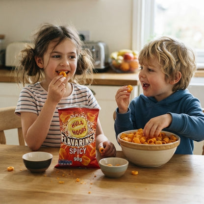 Hula Hoops Flavarisings Spicy Crisps 90g x 8 | Big & Bold Vegetarian Snacks