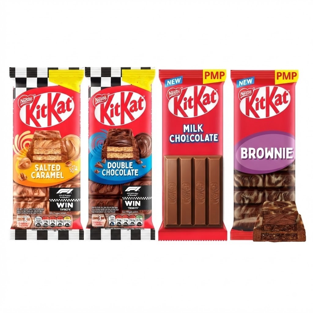 99g x 15 Nestle KitKat Chocolate Sharing Bar Bulk Box - Salted Caramel Brownie
