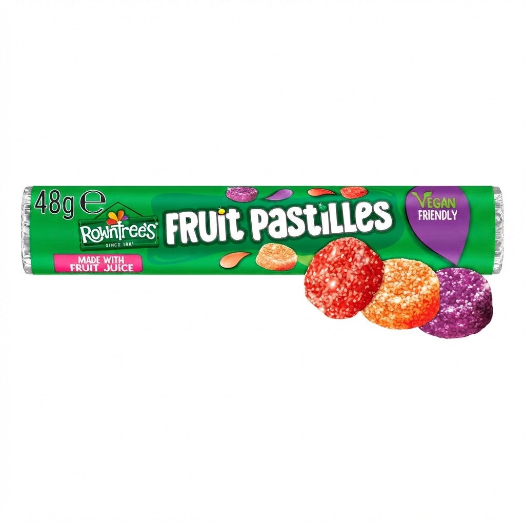 48g x 32 Rowntree's Fruit Pastilles Sweets Bulk Box Paper Tube Vegan Friendly