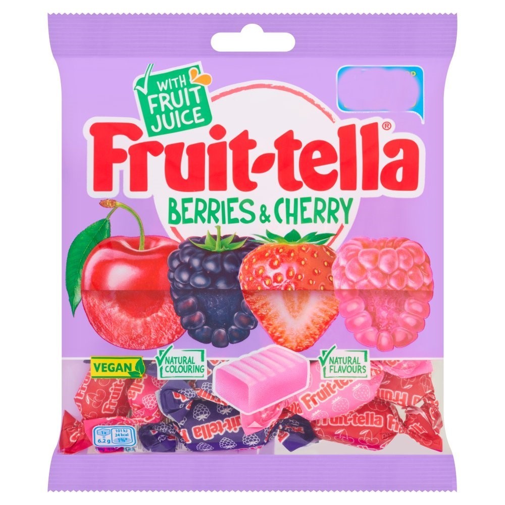 Fruit-tella Chewy Sweets 135g | Berries & Cherry, Strawberry Mix or Juicy Chews