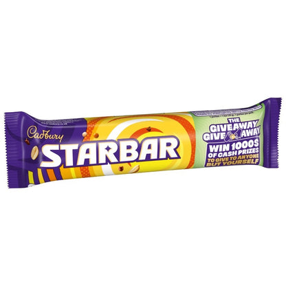 Cadbury Starbar Milk Chocolate Bar 49g x 32Bulk Box British Caramel Peanut snack