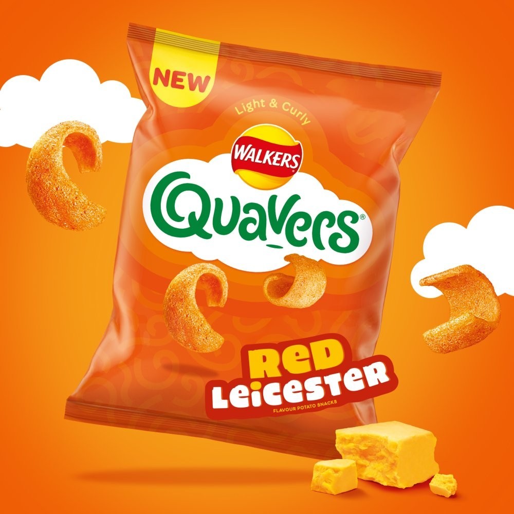 Walkers Quavers Cheese & Red Leicester Crisps 54g x 18 | Sharing Bags