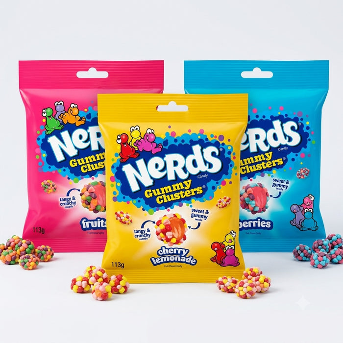 Nerds Gummy Clusters Candy 113g x 10 | Cherry Lemonade, Berries & Fruit Variety