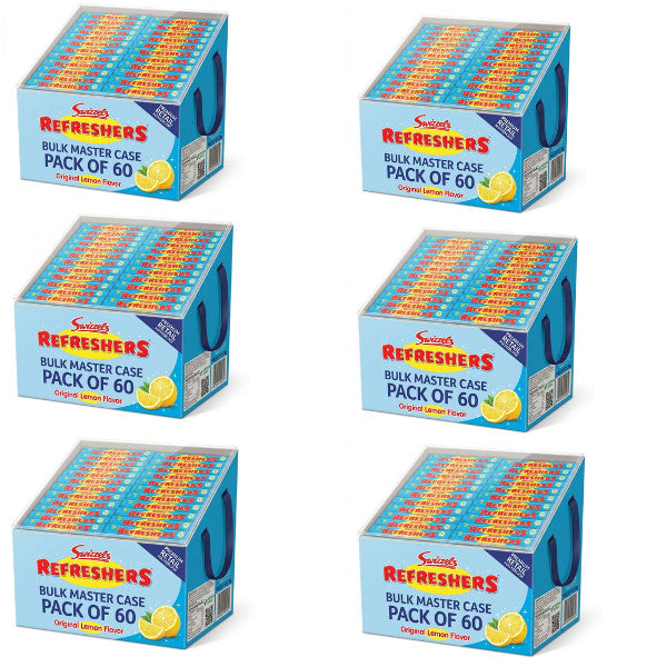 Swizzels Refreshers Original Lemon Chew Bars 18g x 60 | Vegan Sherbet Sweets