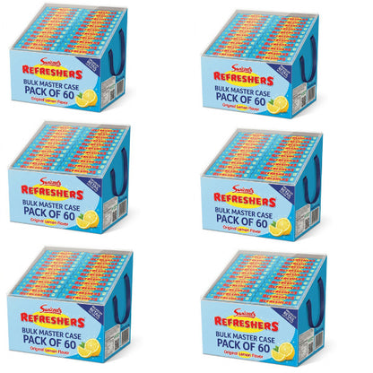 Swizzels Refreshers Original Lemon Chew Bars 18g x 60 | Vegan Sherbet Sweets
