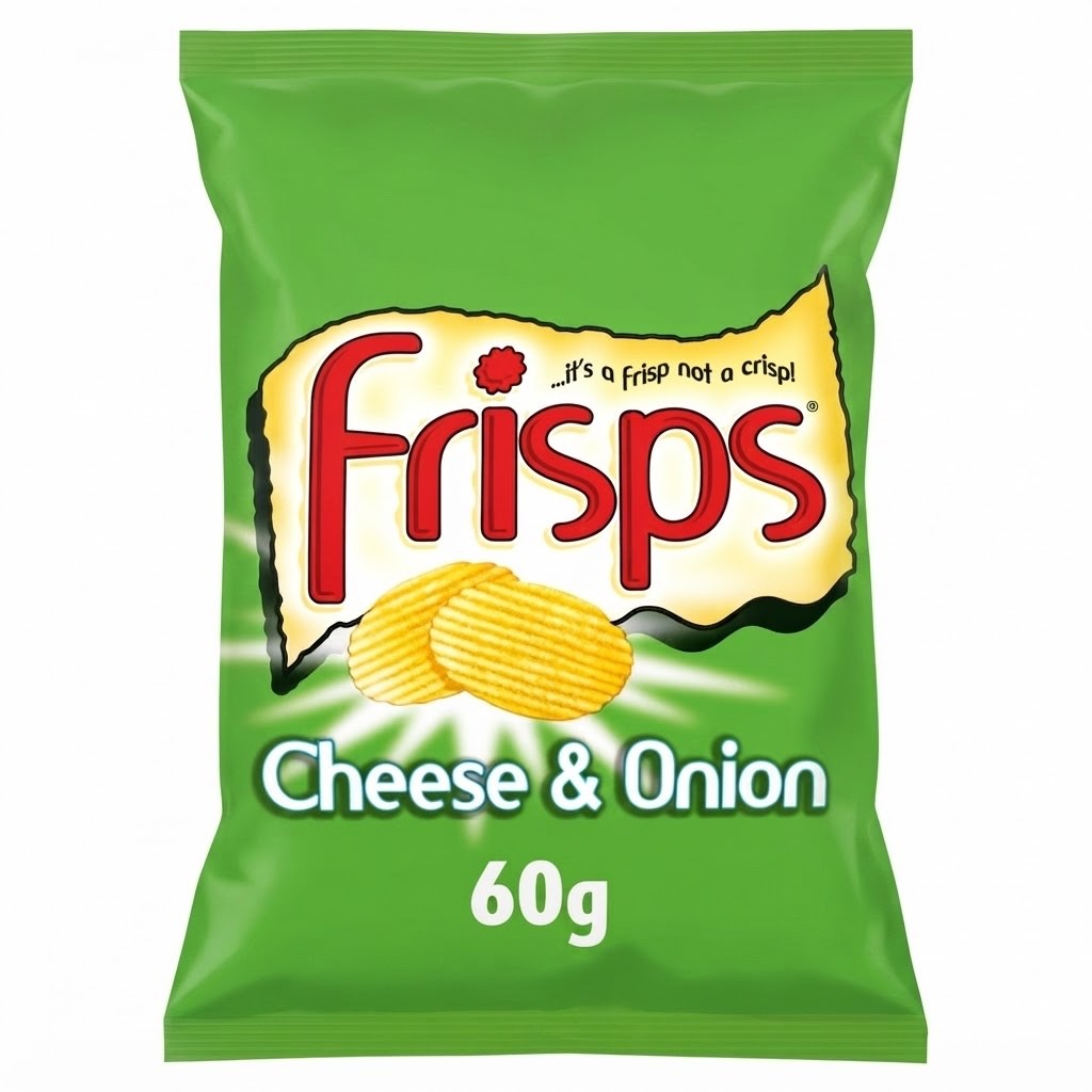 Frisps Cheese & Onion Crisps 60g x 16 | Vegetarian Bulk Box