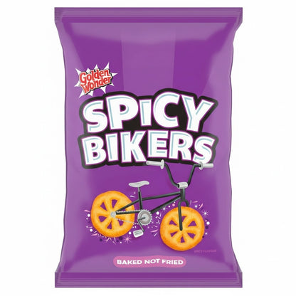 Golden Wonder Spicy Bikers, Strikers & Toms Crisps 22g x 36 | 3 Flavours | Bulk Box