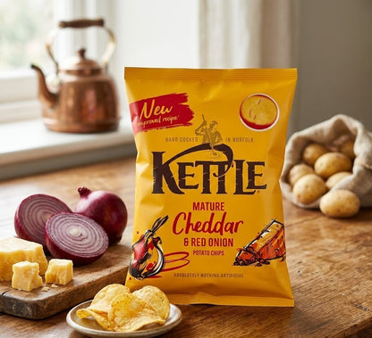 Kettle Chips 80g x 12 | Hand Cooked British Potato Crisps | 6 Flavours