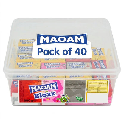 MAOAM Bloxx & Stripes Chewy Sweets | Fruit & Cola | 40 or 120 Pieces