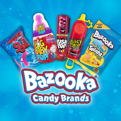 Bazooka Splashz & Chewz Candy 120g x 12 | Berry, Fruit, Tropical & Sour Flavours