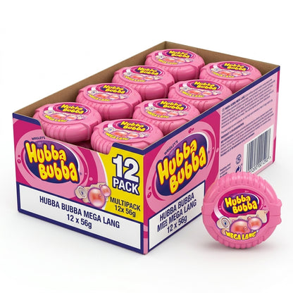 Hubba Bubba Fancy Fruit Chewing Gum Tape 56g x 12 | Bulk Wholesale