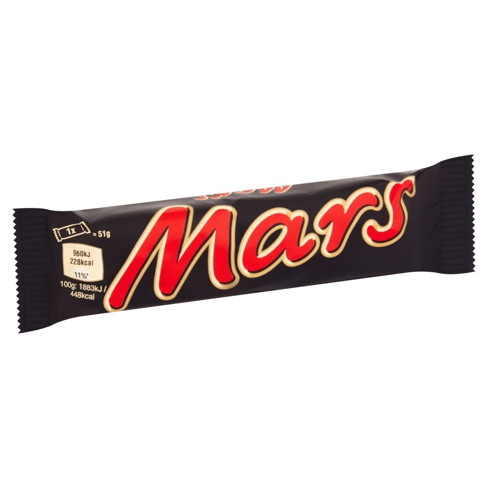 51g x 48 Mars Milk Chocolate Bar Bulk Box Caramel & Nougat Snack Treat