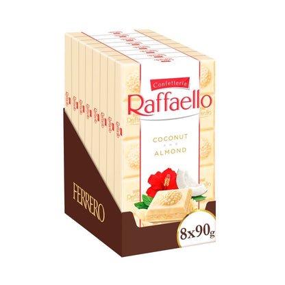 90g x 8 Raffaello Coconut & Almond Chocolate Bar Multipack White Chocolate Bulk