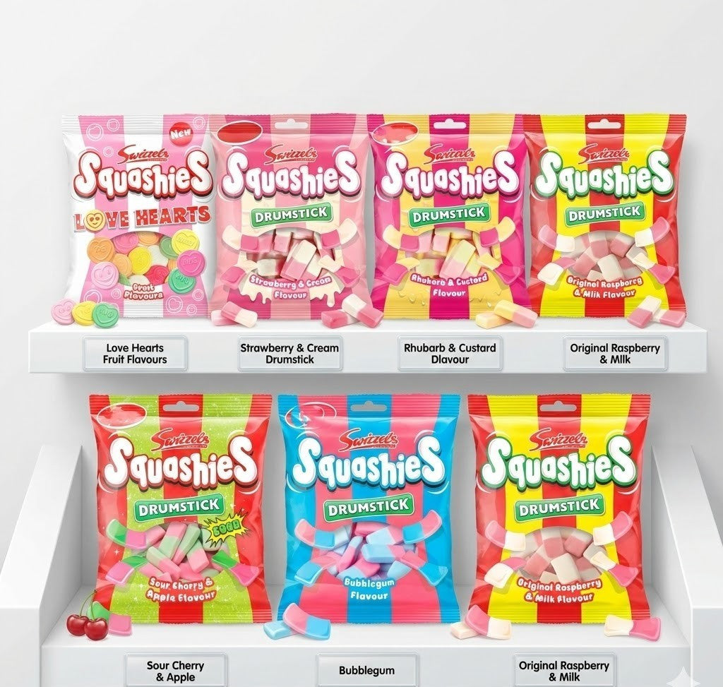 120g x12 Swizzels Squashies Bulk Pack - Choice of Flavours Gummy Sweets Candy