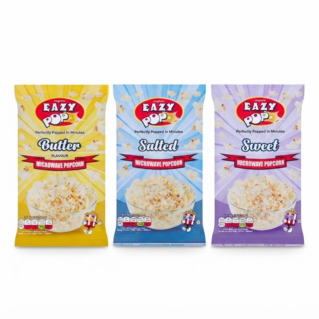Eazy Pop Magicorn Microwave Popcorn 85g | Sweet, Salted & Butter Flavours