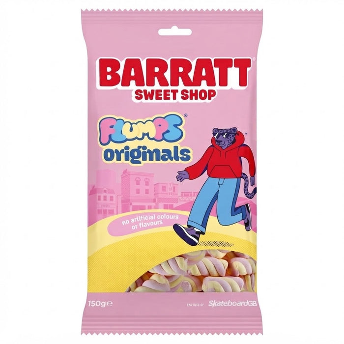 Barratt Flumps Originals Marshmallow Sweets 130g x 12 | Classic Soft & Fluffy