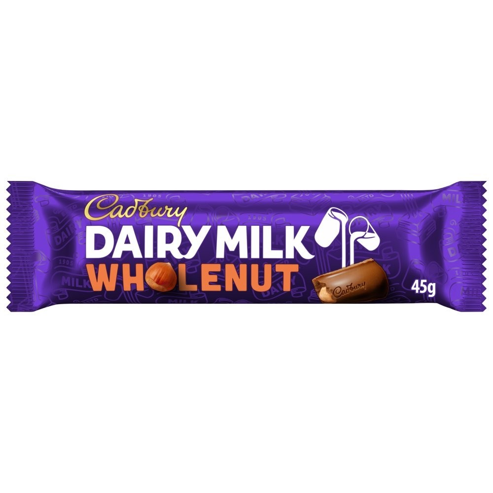 Cadbury Dairy Milk Chocolate Bars Bulk Box 48x - Original, Caramel, Wholenut, Fr