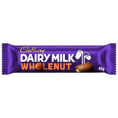Cadbury Dairy Milk Chocolate Bars Bulk Box 48x - Original, Caramel, Wholenut, Fr