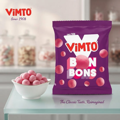 Vimto Bon Bons 120g x 12 Bulk Pack | Real Fruit Juice & Natural Colours | Vegetarian