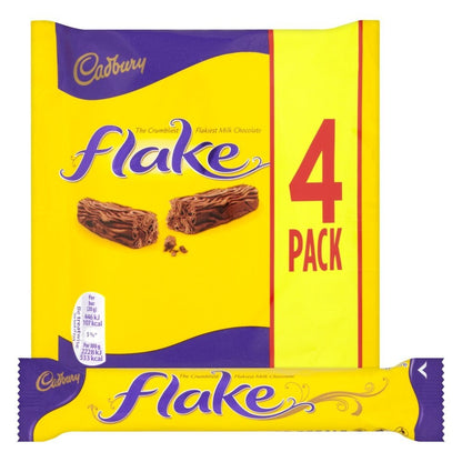 Cadbury Flake Milk Chocolate Bar Bulk Options - 32g x 48 Box or 4 Pack Multipack