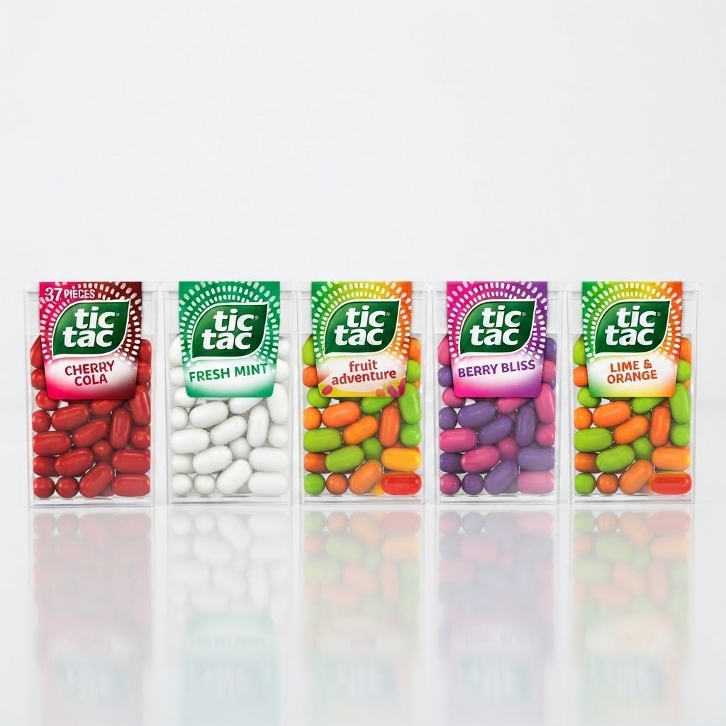 Tic Tac Mint & Fruit Sweets 18g | 24 or 144 Pack | Bulk Box