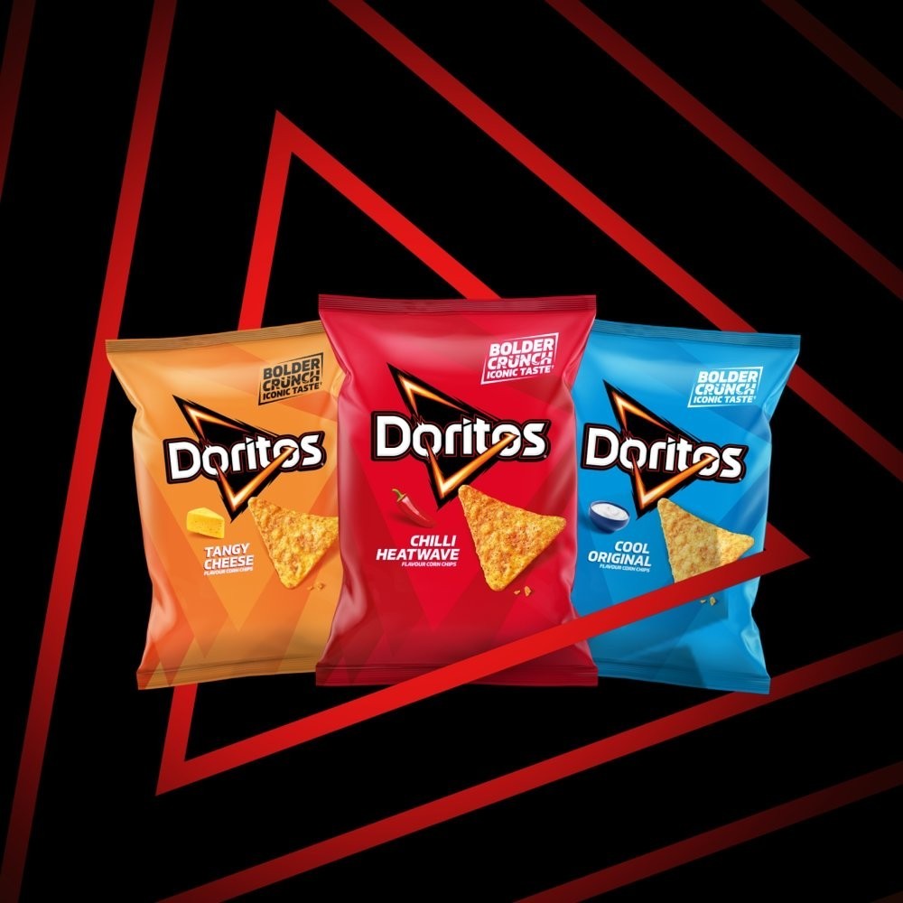 Doritos Tortilla Chips 180g x 12 | Tangy Cheese & Cool Original | Sharing Bags