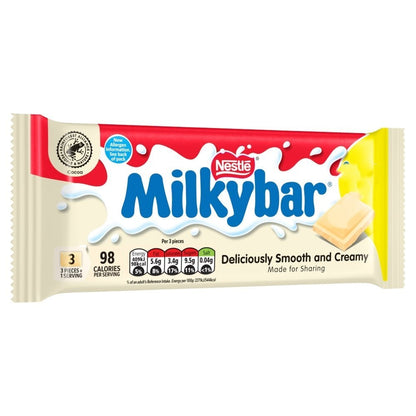 Nestle Milkybar White Chocolate Bar Bulk Box - 25g x 40 or 90g x 20 Sharing Bar