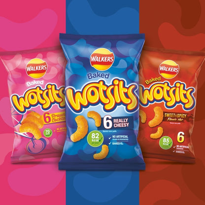 Wotsits Really Cheesy Snacks Crisps 16.5g | 6 Pack or 6 x 18 Bulk Box