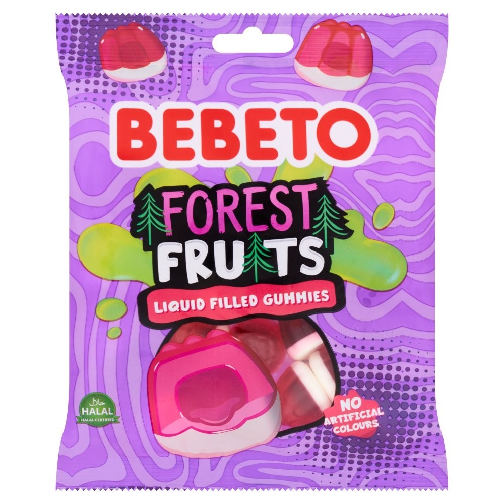 Bebeto Forest Fruits Liquid Filled Gummies 130g x 10 | Halal Sweets