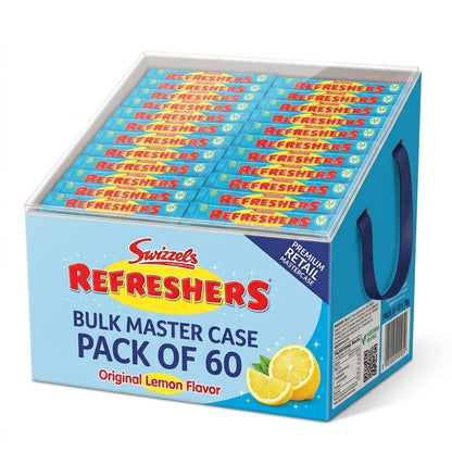 Swizzels Refreshers Original Lemon Chew Bars 18g x 60 | Vegan Sherbet Sweets