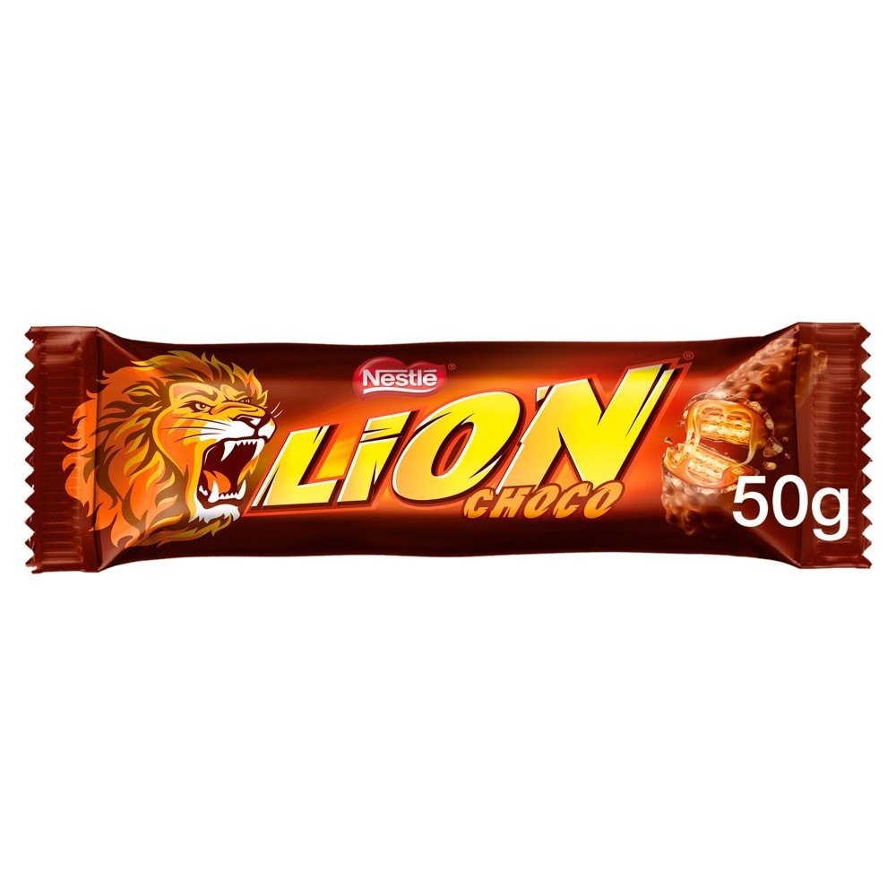 50g Nestle Lion Milk Chocolate Bars Bulk Box of 36 Crispy Wafer Caramel Snacks