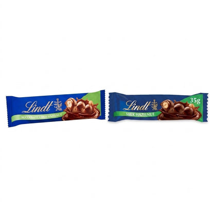 35g x 18 Lindt Nocciolatte Milk Chocolate Hazelnut Bars – Whole Hazelnuts & Praline