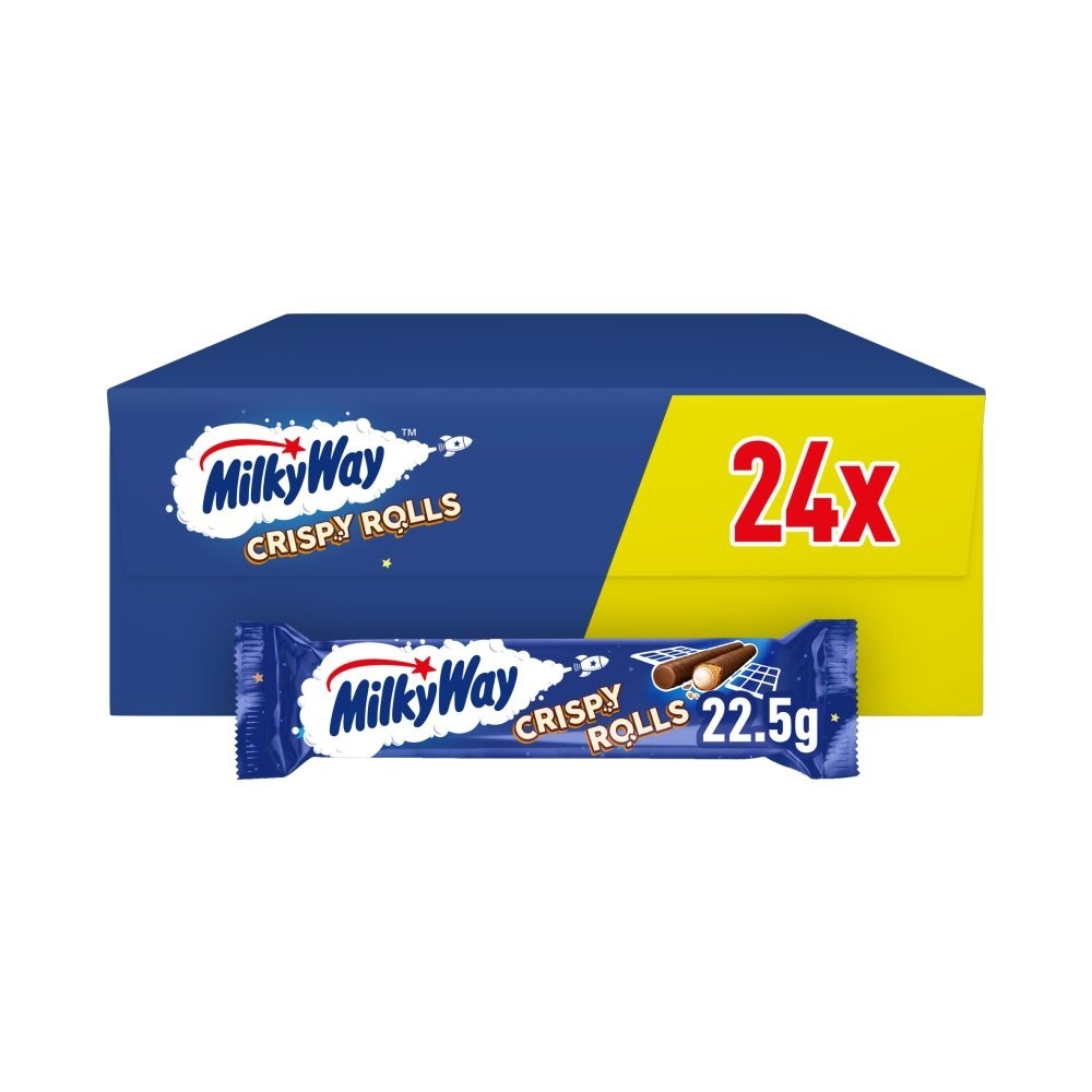 Milky Way Milk Chocolate Crispy Rolls Box 22.5g - Choice of Pack Size - 24 & 288