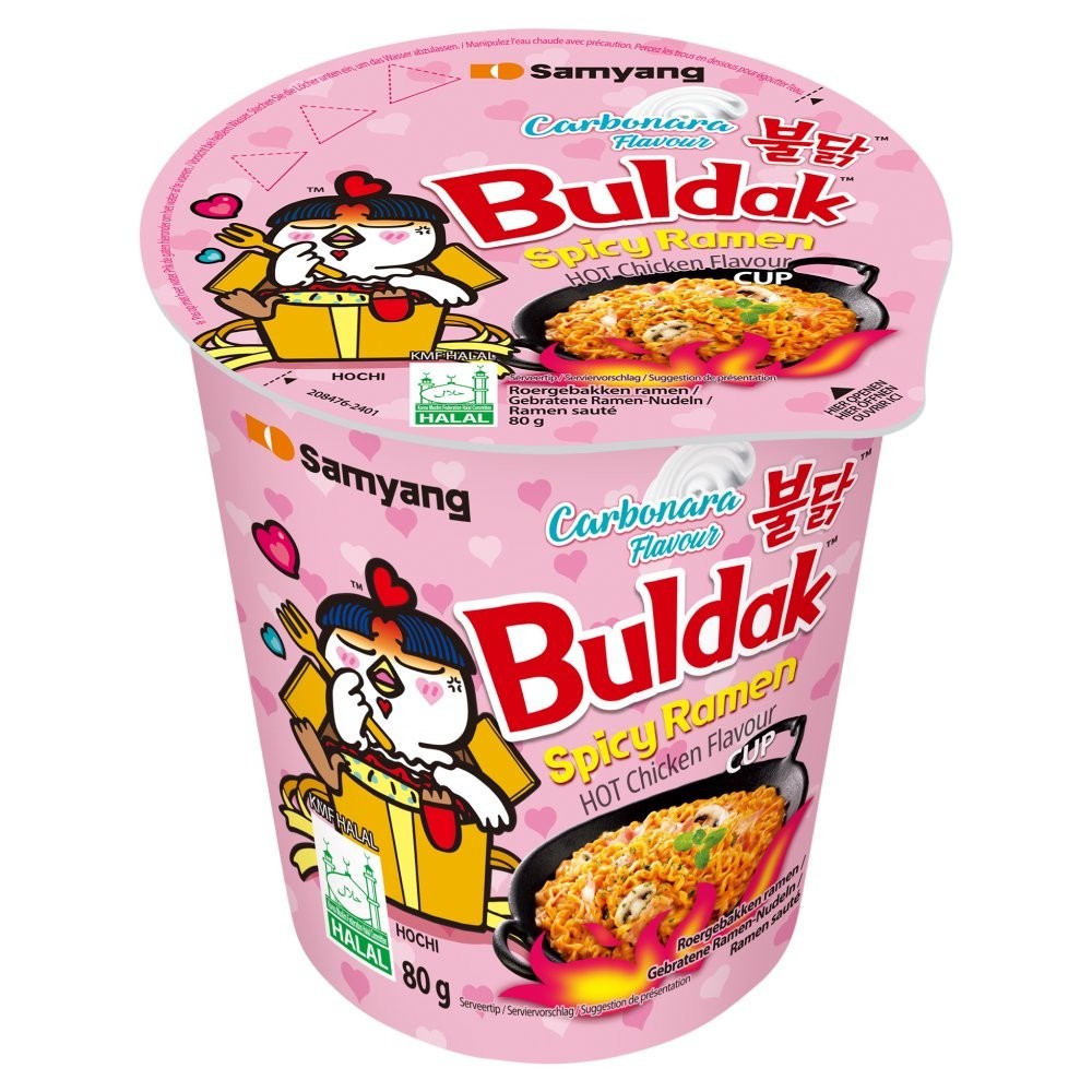 Samyang Buldak Spicy Ramen Cups 6 Pack | Hot Chicken, Carbonara or Cheese