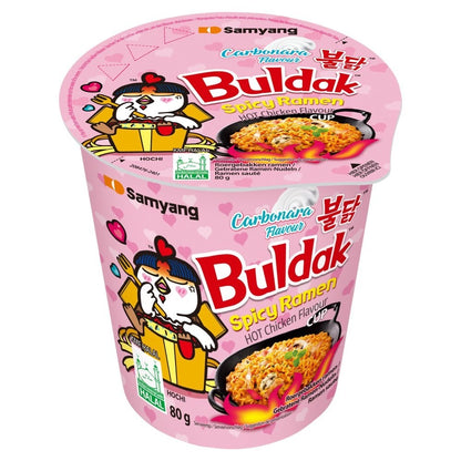 Samyang Buldak Spicy Ramen Cups 6 Pack | Hot Chicken, Carbonara or Cheese
