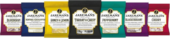 Jakemans Menthol Lozenges 73g x 12 | Throat & Chest, Honey Lemon & More