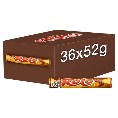 36x Nestle Rolo Milk Chocolate & Toffee Tube 52g Bulk Box Sharing Sweets