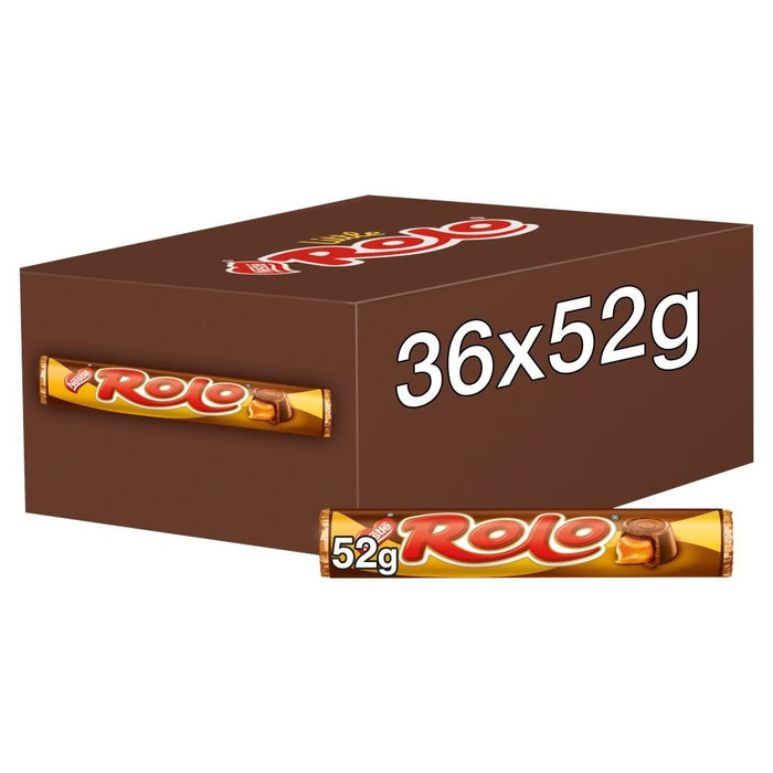 36x Nestle Rolo Milk Chocolate & Toffee Tube 52g Bulk Box Sharing Sweets