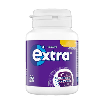 Extra Chewing Gum Blueberry Sugarfree 46 Pieces 64g Bottle Multipack Oral Health