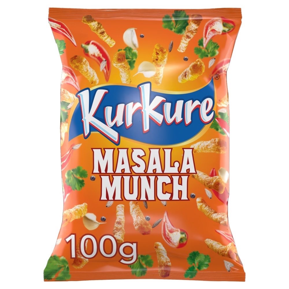 Kurkure Masala Munch Sharing Snacks Crisps 100g x 15 | Halal & Vegetarian