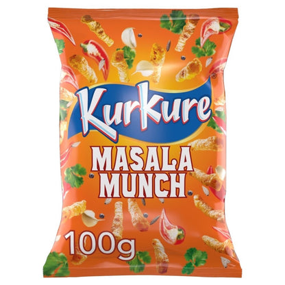 Kurkure Masala Munch Sharing Snacks Crisps 100g x 15 | Halal & Vegetarian
