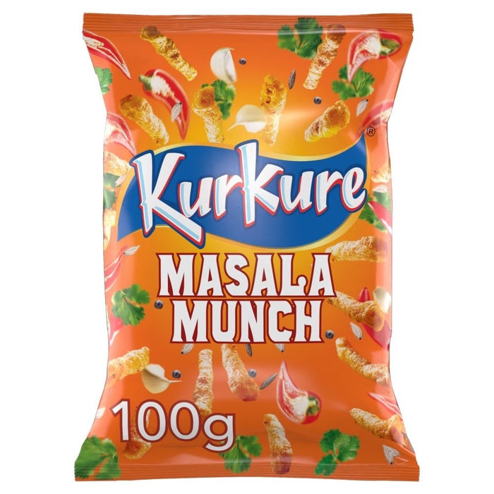 Kurkure Masala Munch Sharing Snacks Crisps 100g x 15 | Halal & Vegetarian