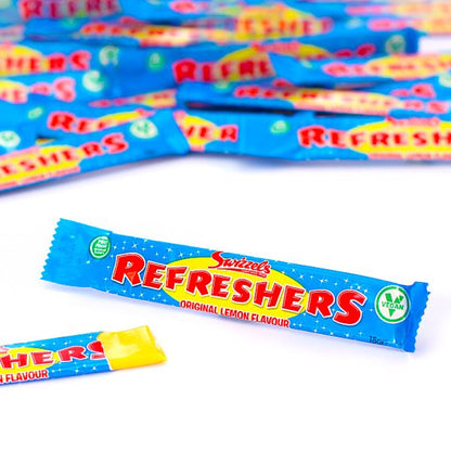 Swizzels Refreshers Original Lemon Chew Bars 18g x 60 | Vegan Sherbet Sweets
