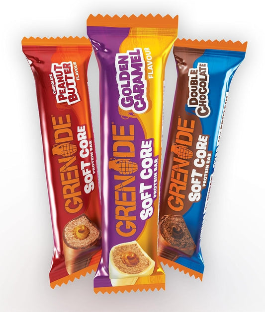 Grenade Soft Core Protein Bars 50g x12 Box - Low Sugar High Protein Snacks