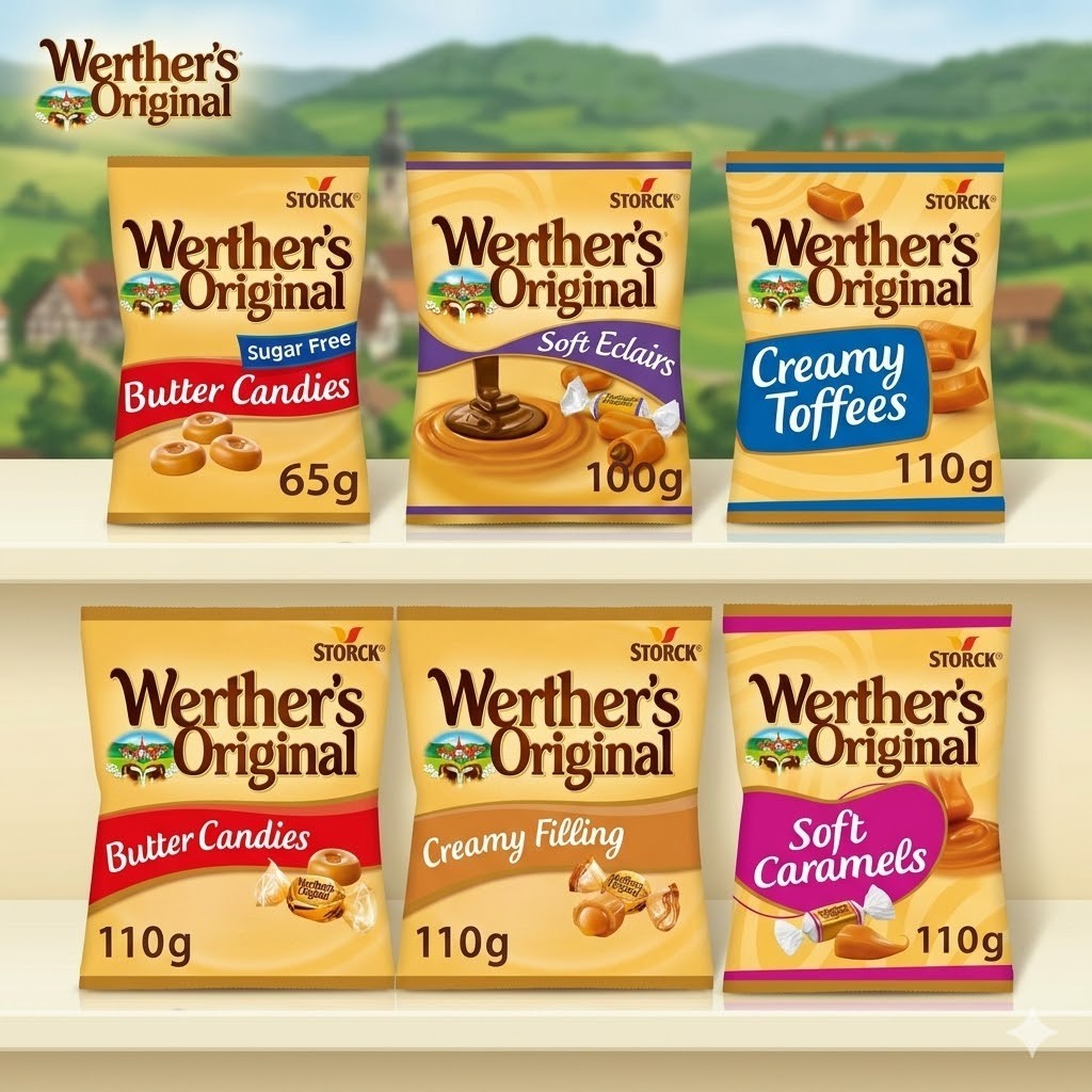 Werther's Original Toffees Caramels And Candies Multi Varieties Selection Bags