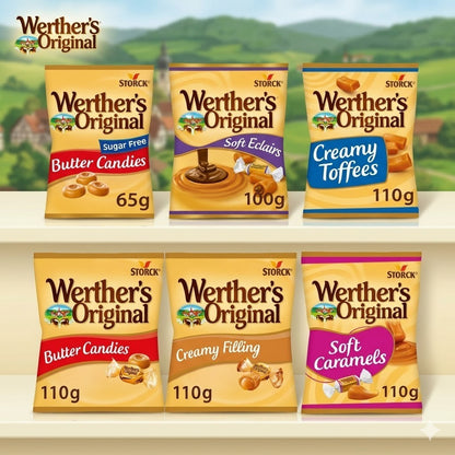 Werther's Original Toffees Caramels And Candies Multi Varieties Selection Bags