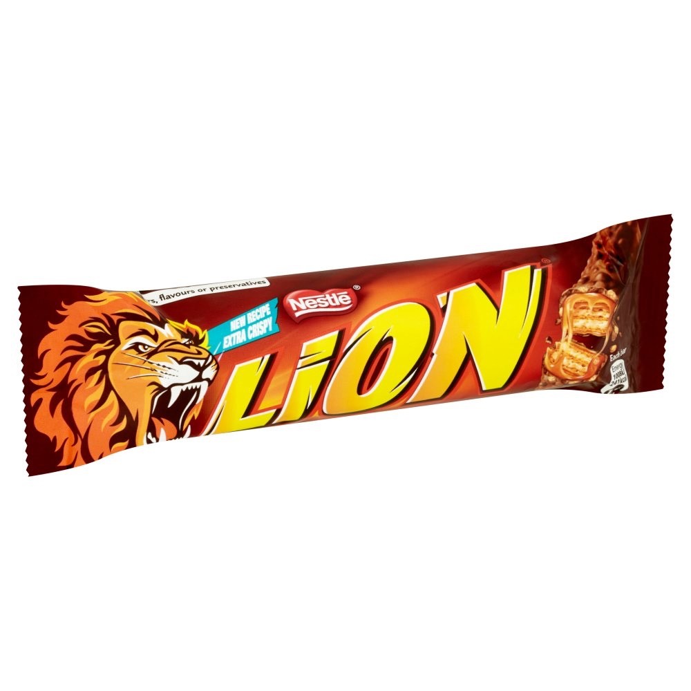 50g Nestle Lion Milk Chocolate Bars Bulk Box of 36 Crispy Wafer Caramel Snacks