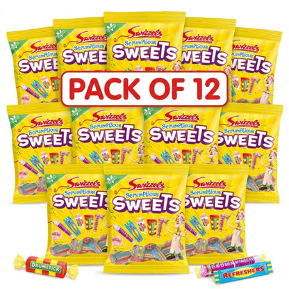 Swizzels Sweet Variety Pack 36 Bags | Scrumptious, Refreshers Choos & Curious Chews